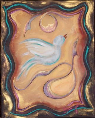 White Dove, Acrylic on Canvas